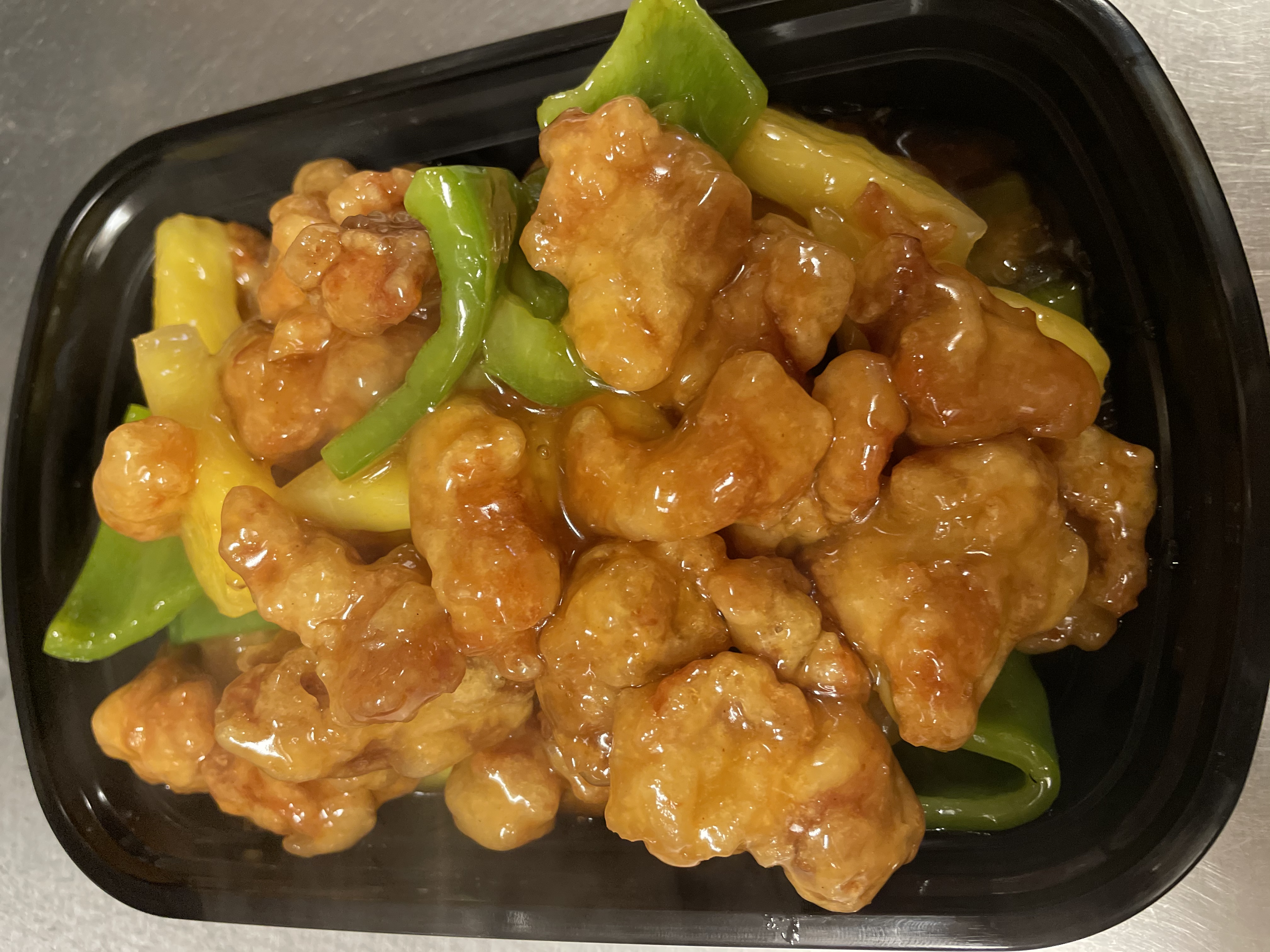Order S16. Pineapple Chicken food online from China Star Restaurant store, Lambertville on bringmethat.com