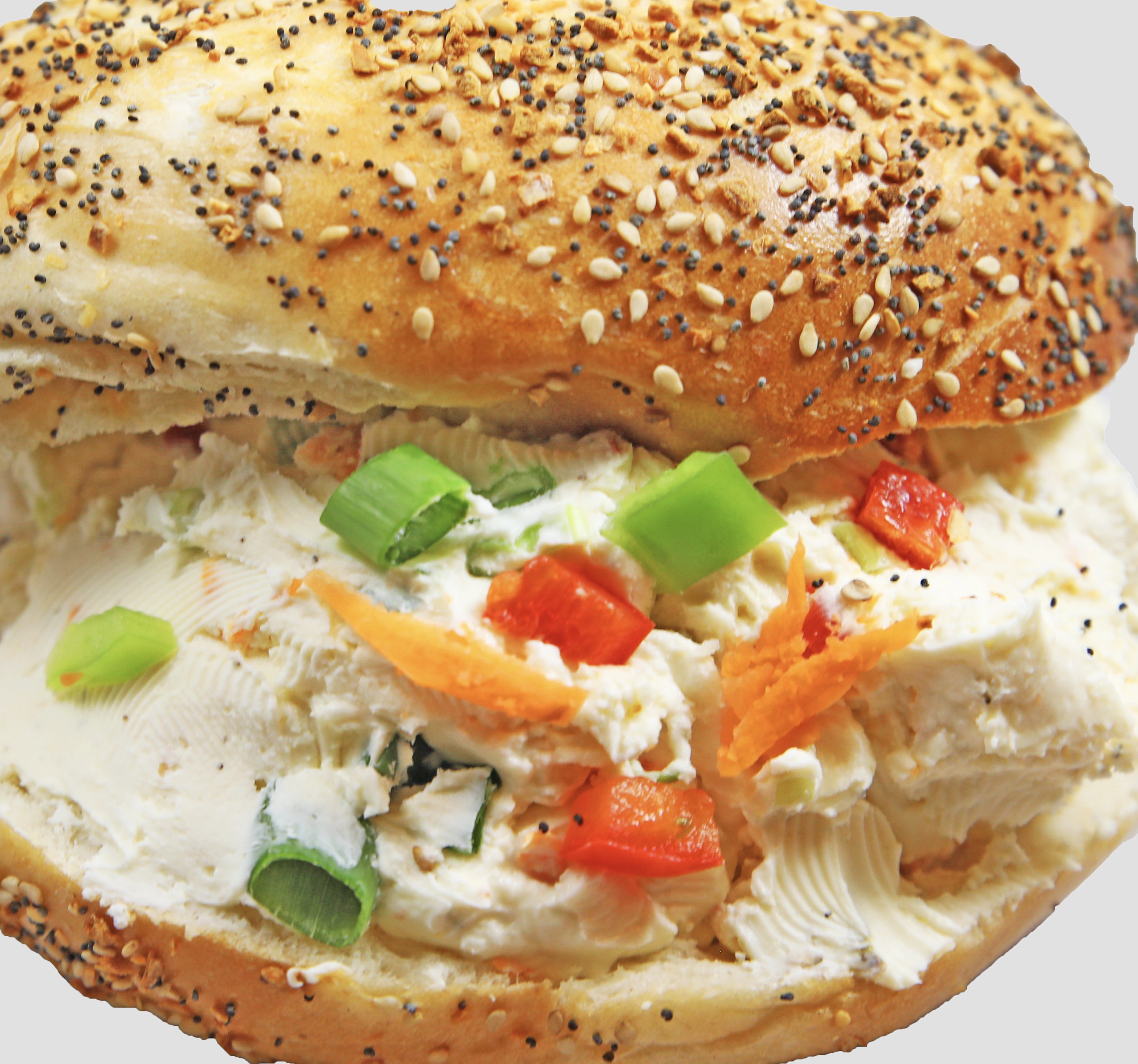 Order Vegetable Flavored Cream Cheese Sandwich food online from Liberty Bagels store, New York on bringmethat.com
