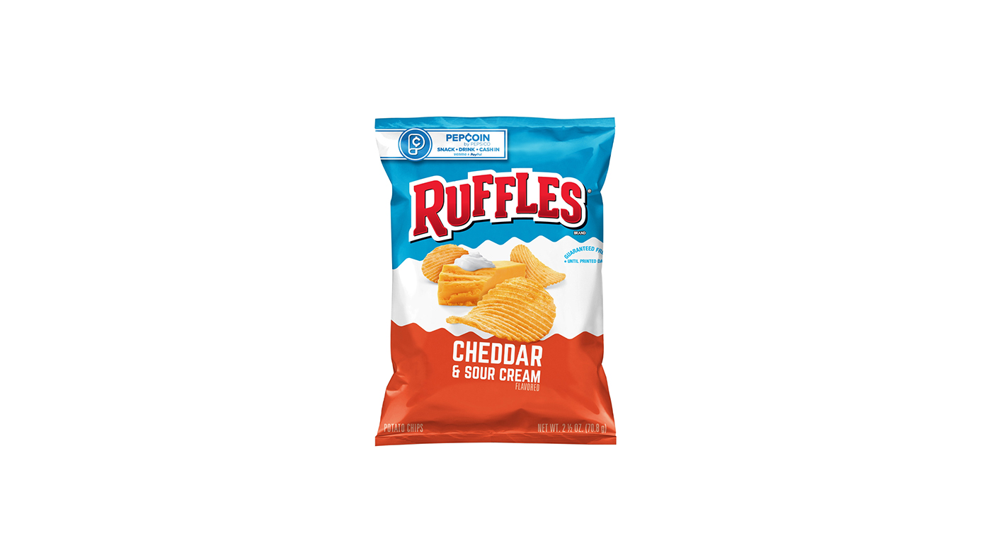 Order Ruffles Sour Cream and Cheddar 2.62oz food online from Chevron Extramile store, Fountain Valley on bringmethat.com