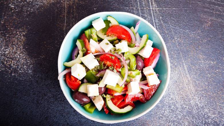Order The Greek Salad food online from Pizza Thriller store, Salida on bringmethat.com
