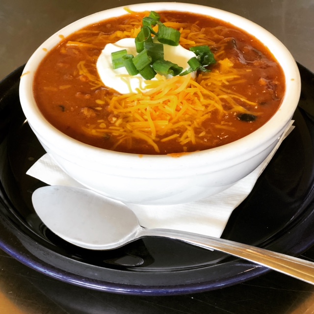 Order Our Famous Chili with Meat and Beans Lunch food online from Cafe 222 store, San Diego on bringmethat.com