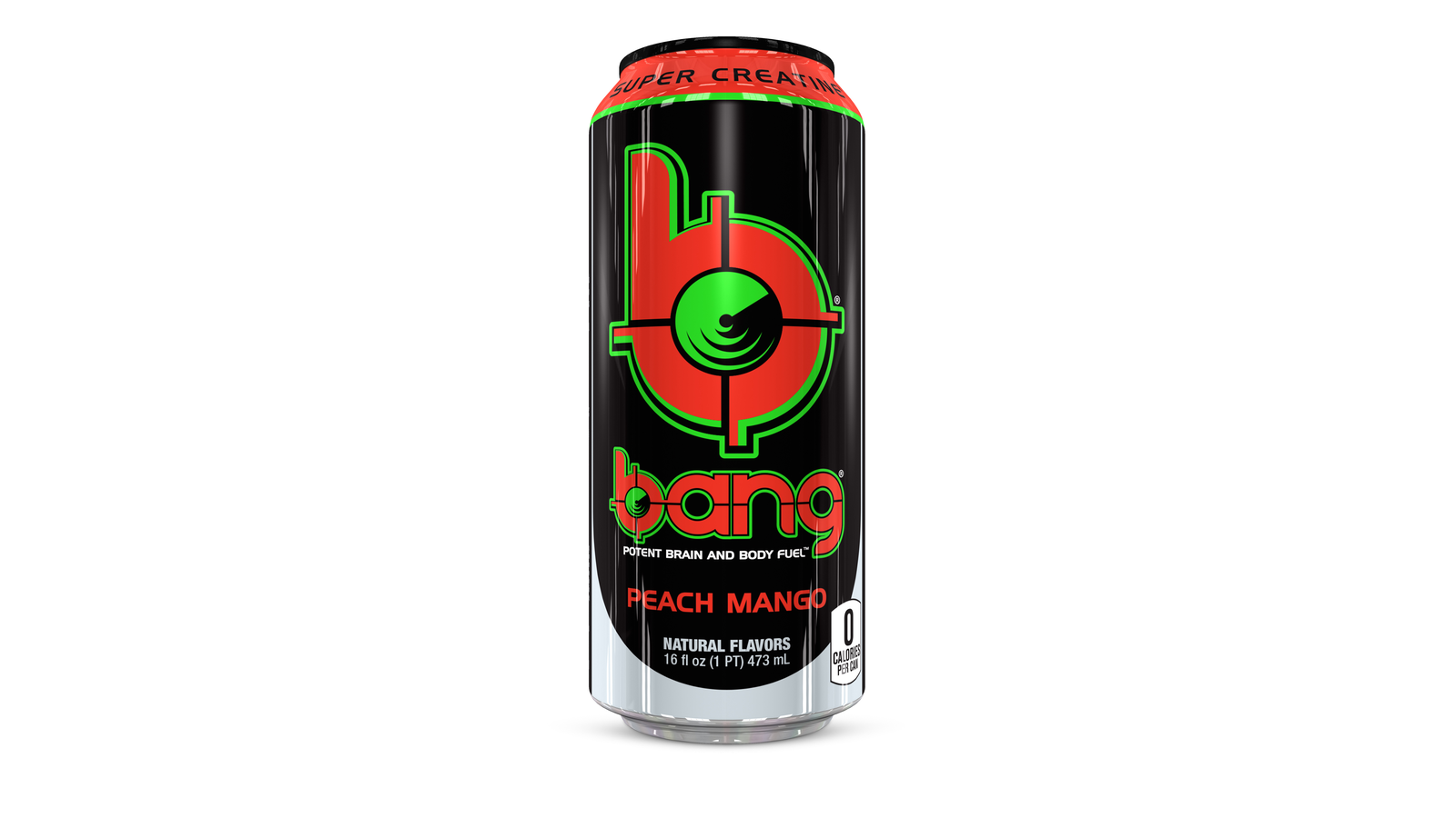 Order Bang Peach Mango Energy Drink with Super Creatine, 16 oz Can food online from Lula Convenience Store store, Evesham on bringmethat.com