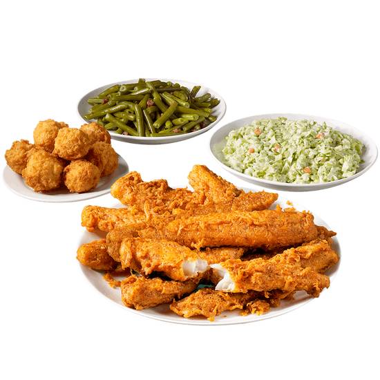 Order 10 Piece Fish Family Meal food online from Captain Ds Seafood Restaurants store, Birmingham on bringmethat.com