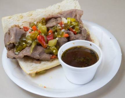 Order Italian Beef Sandwich food online from Waldo Cooneys Pizza - 111th St. store, Chicago on bringmethat.com