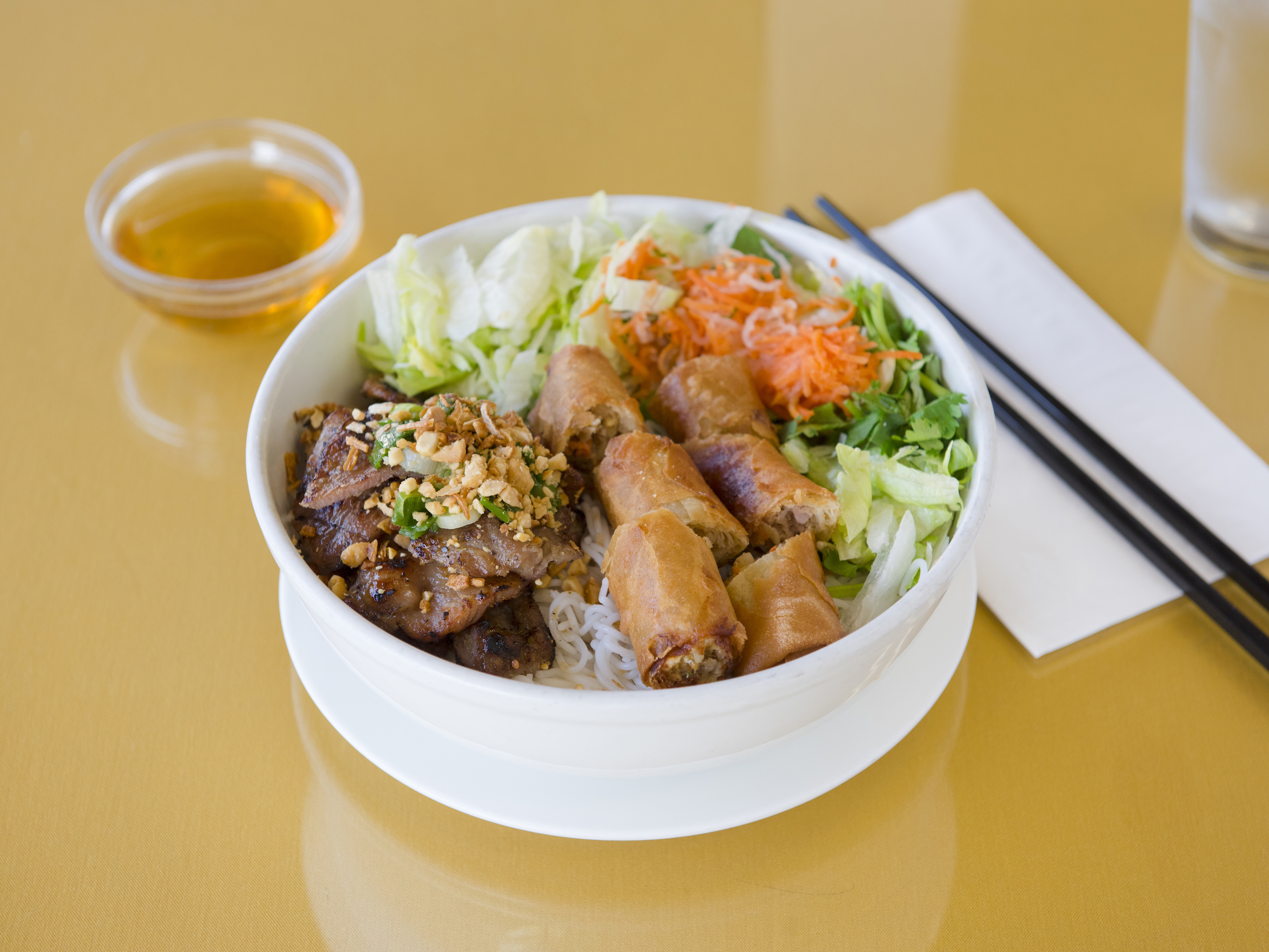 Order 33. BUN THIT NUONG, CHA GIO food online from Rang Dong Restaurant store, Alameda on bringmethat.com