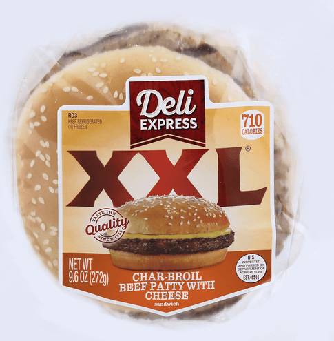 Order Deli Express Xxl Sandwich, Char Broil Beef Patty With Cheese food online from Windy City Liquor Market store, El Cajon on bringmethat.com