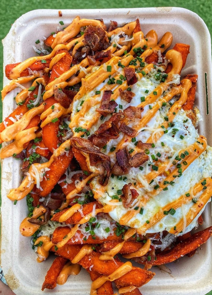 Order Loaded Sweet Potato Fries food online from Acai Grill store, Glendale on bringmethat.com
