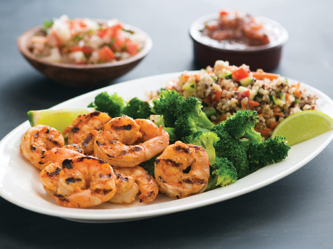 Order Power Plate with Shrimp food online from Sharkys Woodfired Mexican Grill store, Marina Del Rey on bringmethat.com