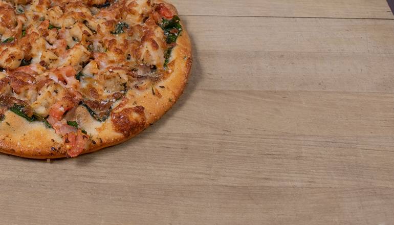 Order 9" Small Grilled Chicken & Spinach Pizza food online from Amato's store, Scarborough on bringmethat.com