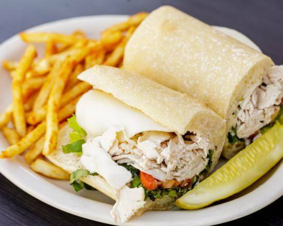 Order Chile Verde Birdie Turkey Sandwich food online from Flancers Cafe store, Mesa on bringmethat.com