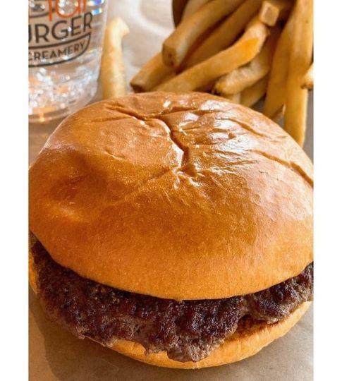 Order Plain Hamburger food online from Char Burger & Creamery store, Bridgewater Township on bringmethat.com