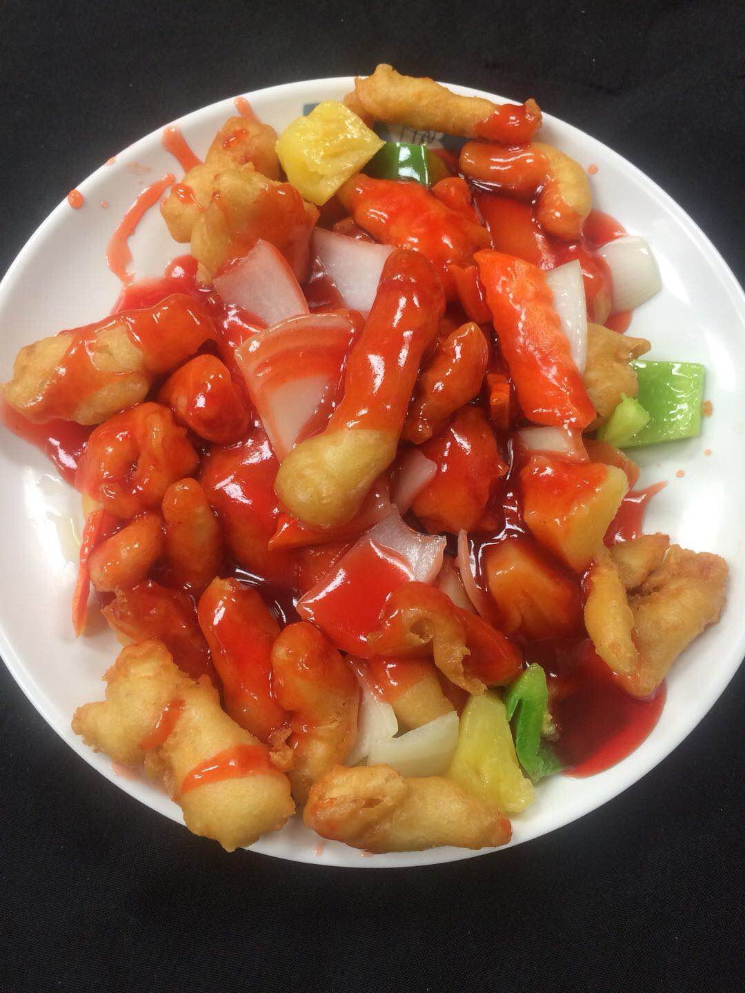 Order 43. Sweet and Sour Chicken food online from So China Restaurant store, Murrieta on bringmethat.com