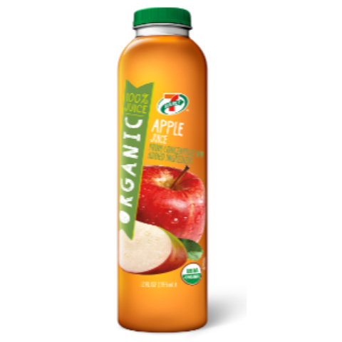 Order 7-Select Organic Apple Juice 12oz food online from 7-Eleven store, Mount Olive on bringmethat.com
