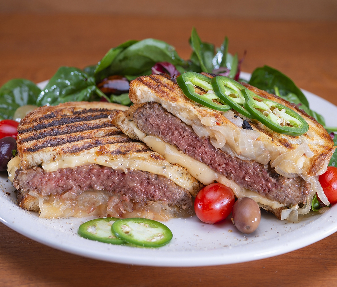 Order Vegan Patty Melt Panini* food online from Urth Caffe store, Beverly Hills on bringmethat.com