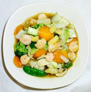 Order R26. Garlic Shrimp food online from Peking Express store, Grandview on bringmethat.com