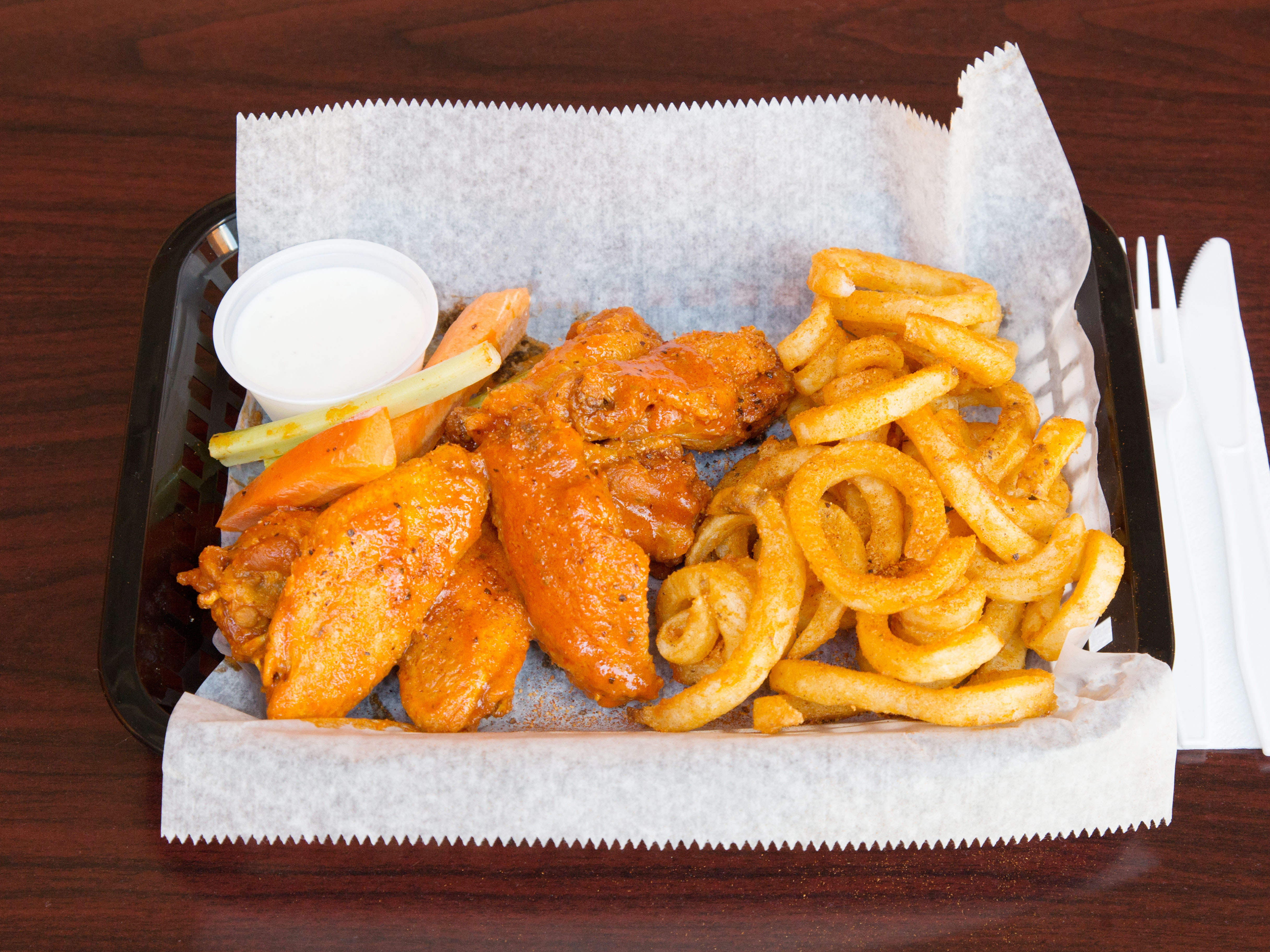 Order 1. Traditional Wings, Fries and Soda Combo food online from The Royal Punjabi store, Norwich on bringmethat.com