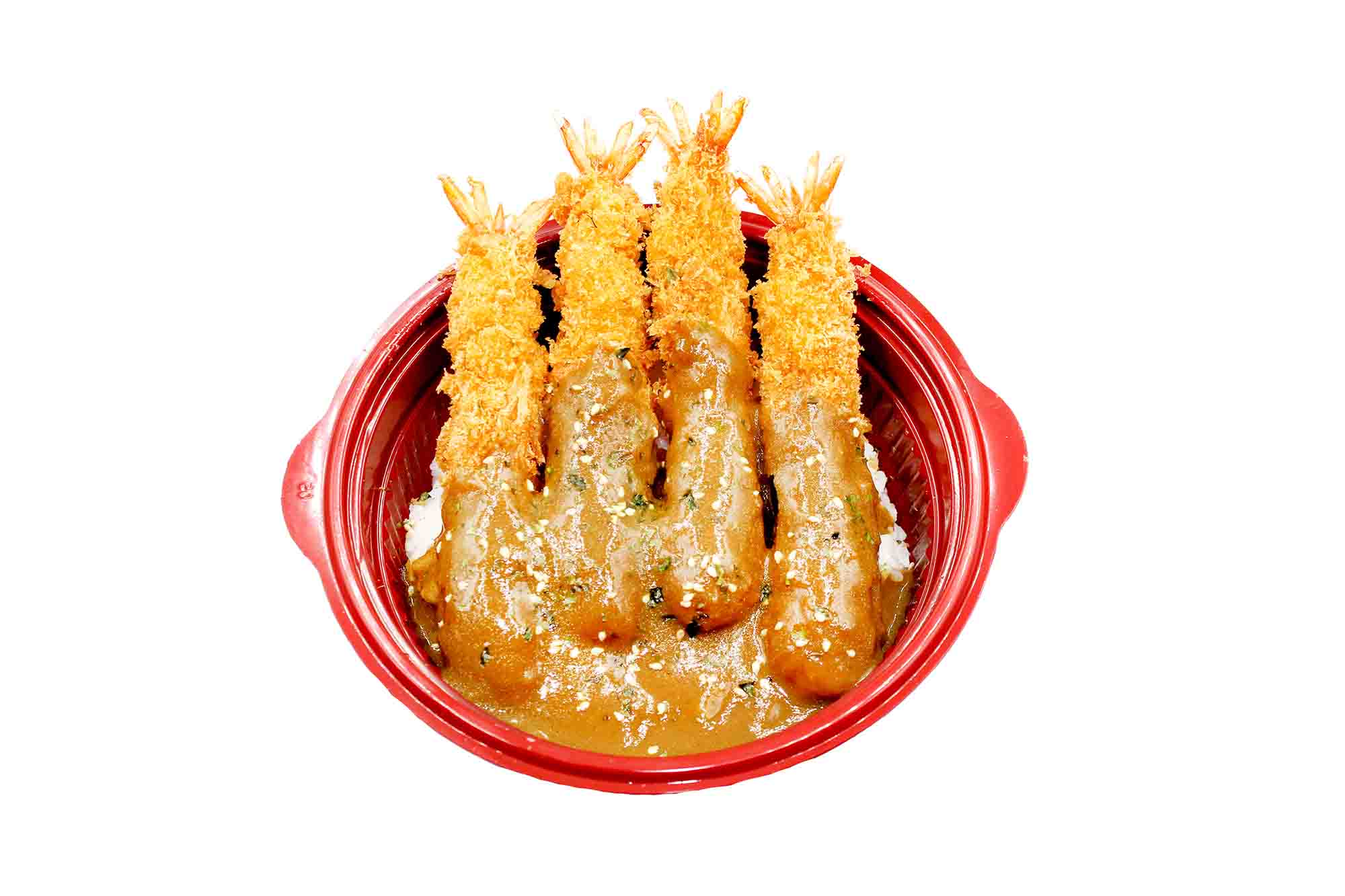Order (D) Curry Shrimp Tempuradon food online from Riceful store, Berkeley on bringmethat.com