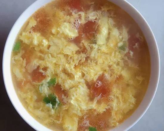 Order Tomato Egg Soup 西红柿鸡蛋汤 food online from Beijing Noodle House 同顺面馆 store, Lake Forest on bringmethat.com
