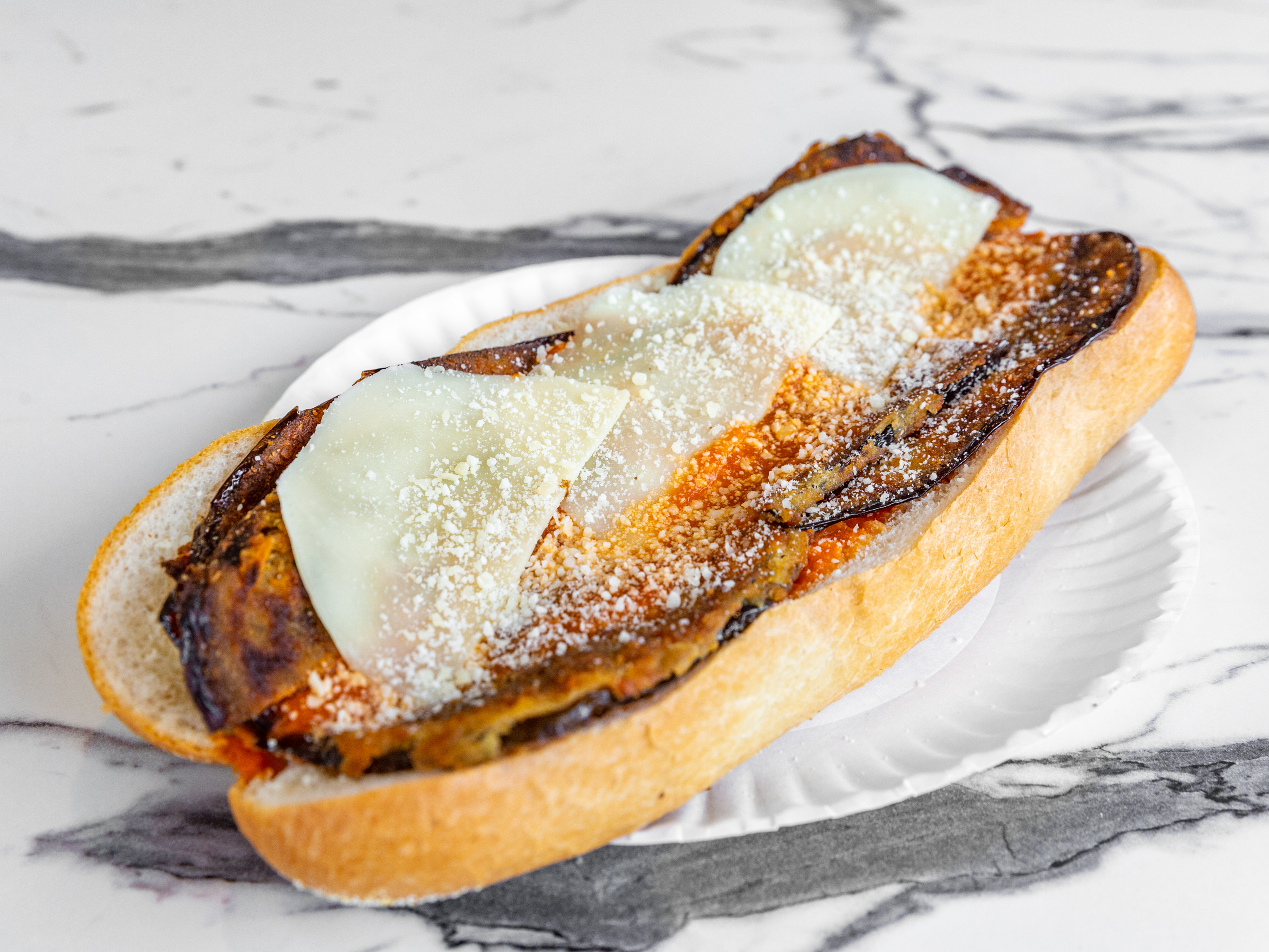 Order  Homemade Eggplant Parm Sub food online from Olympic Pizza store, Arlington on bringmethat.com