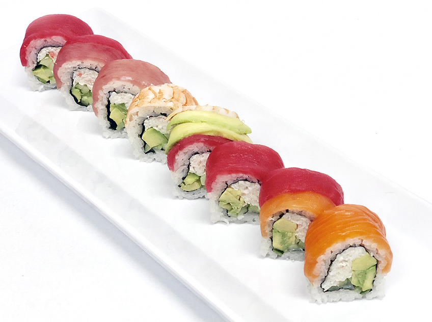 Order Rainbow Roll food online from Sushi Taka store, Irvine on bringmethat.com