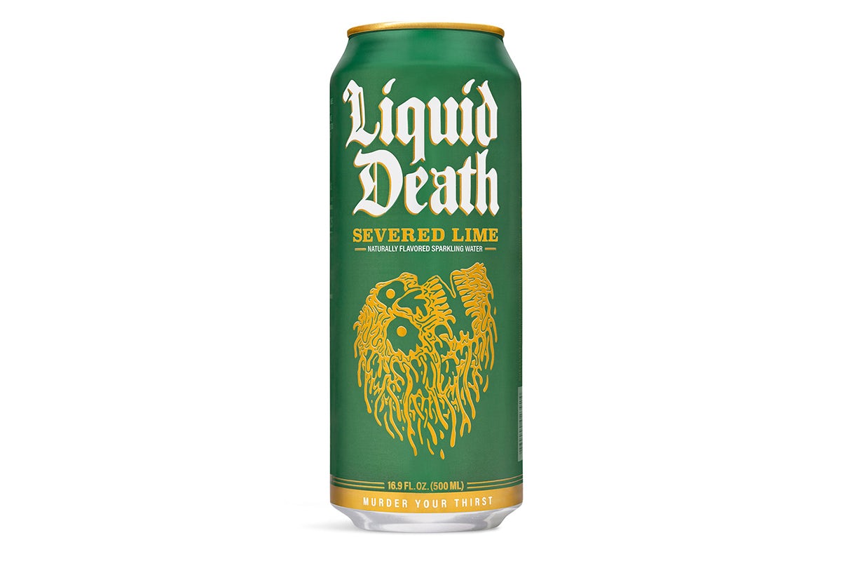 Order Liquid Death Severed Lime food online from World Of Beer store, Louisville on bringmethat.com
