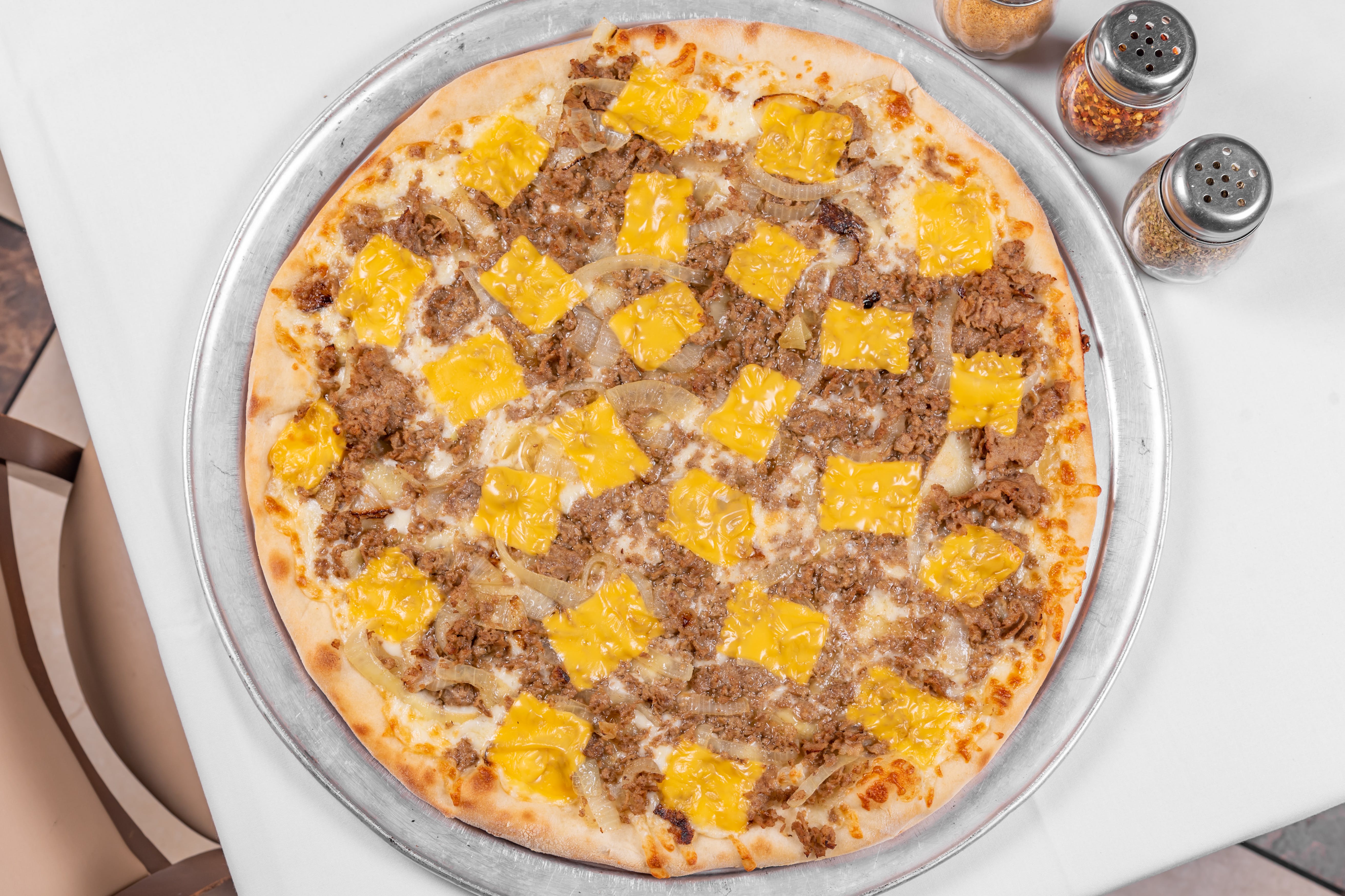 Order Cheesesteak Pizza - Personal 12" food online from Mona Lisa Pizzeria Ristorante store, Bayonne on bringmethat.com