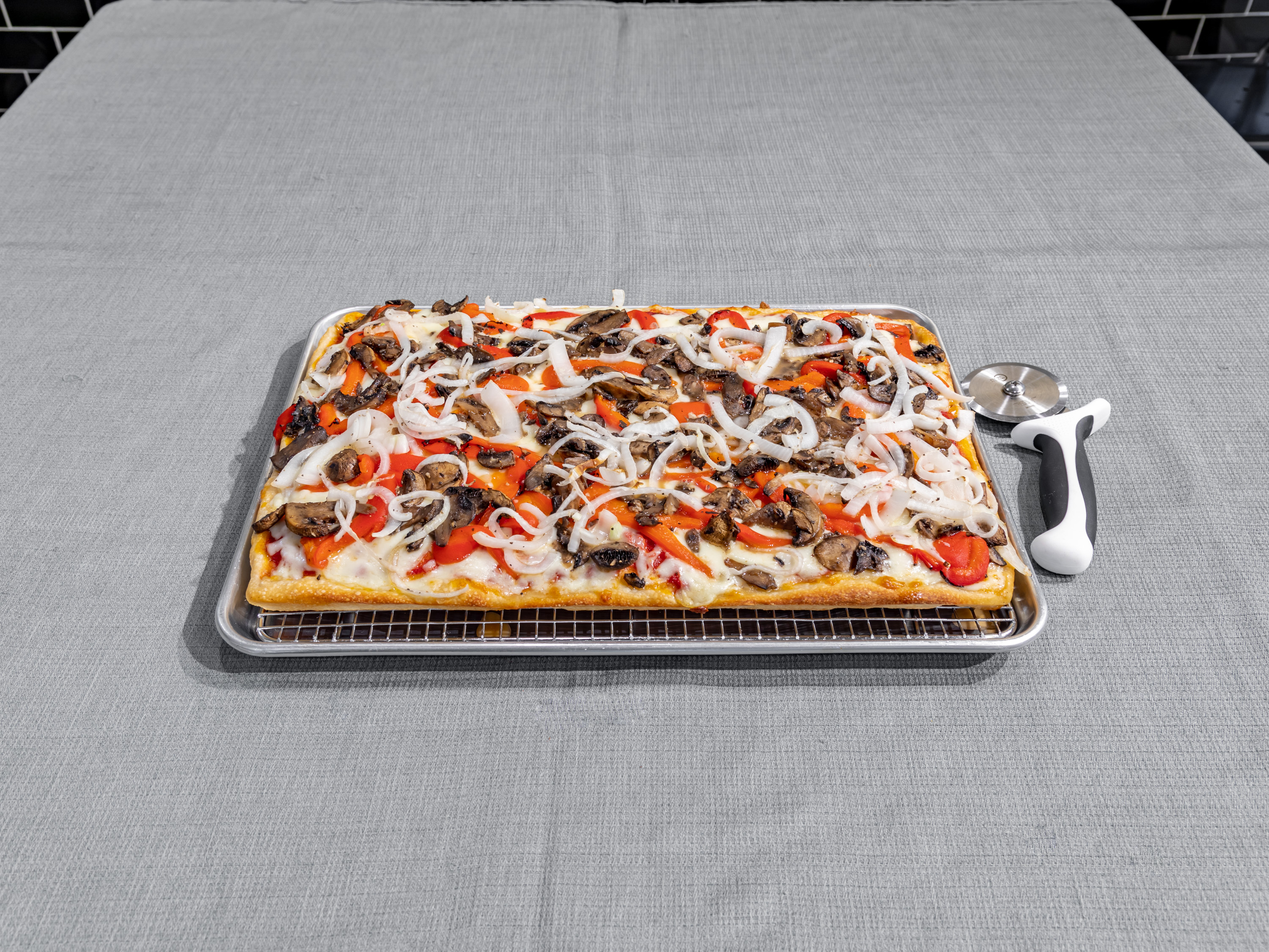 Order Veggie Square Pizza Pie food online from Carnegie Pizza store, New York on bringmethat.com