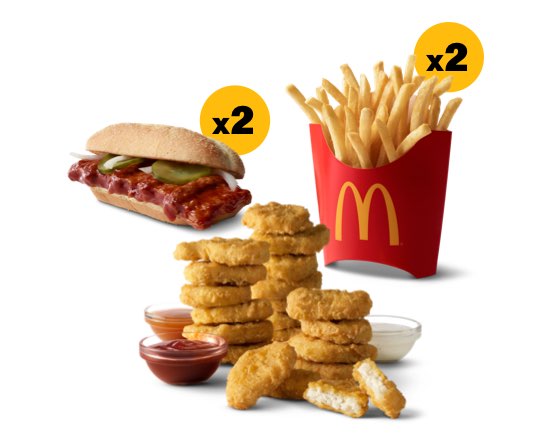 Order Classic McRib Pack food online from McDonald's store, Aurora on bringmethat.com