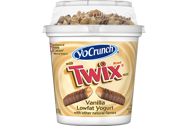 Order  YoCrunch Vanilla Lowfat Yogurt with TWIX® Pieces food online from Luv Mart store, Santa Cruz on bringmethat.com