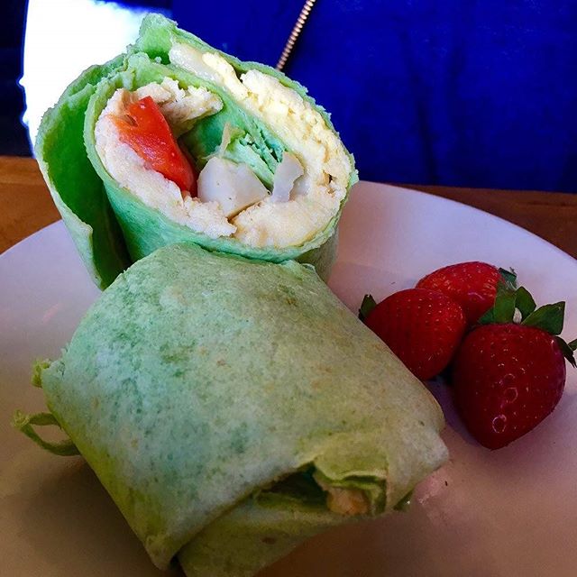 Order Sarah’s Psychedelic Breakfast Wrap food online from Professor Java's Coffee Sanctuary store, Albany on bringmethat.com