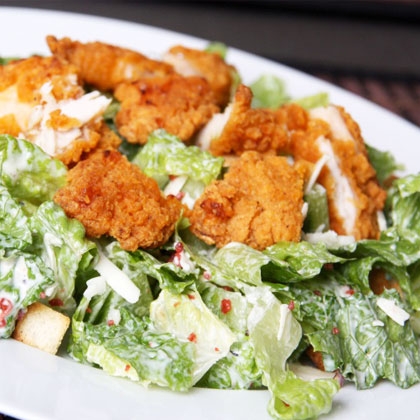 Order Crispy Chicken Caesar Salad food online from Mrs. P and Me store, Mount Prospect on bringmethat.com