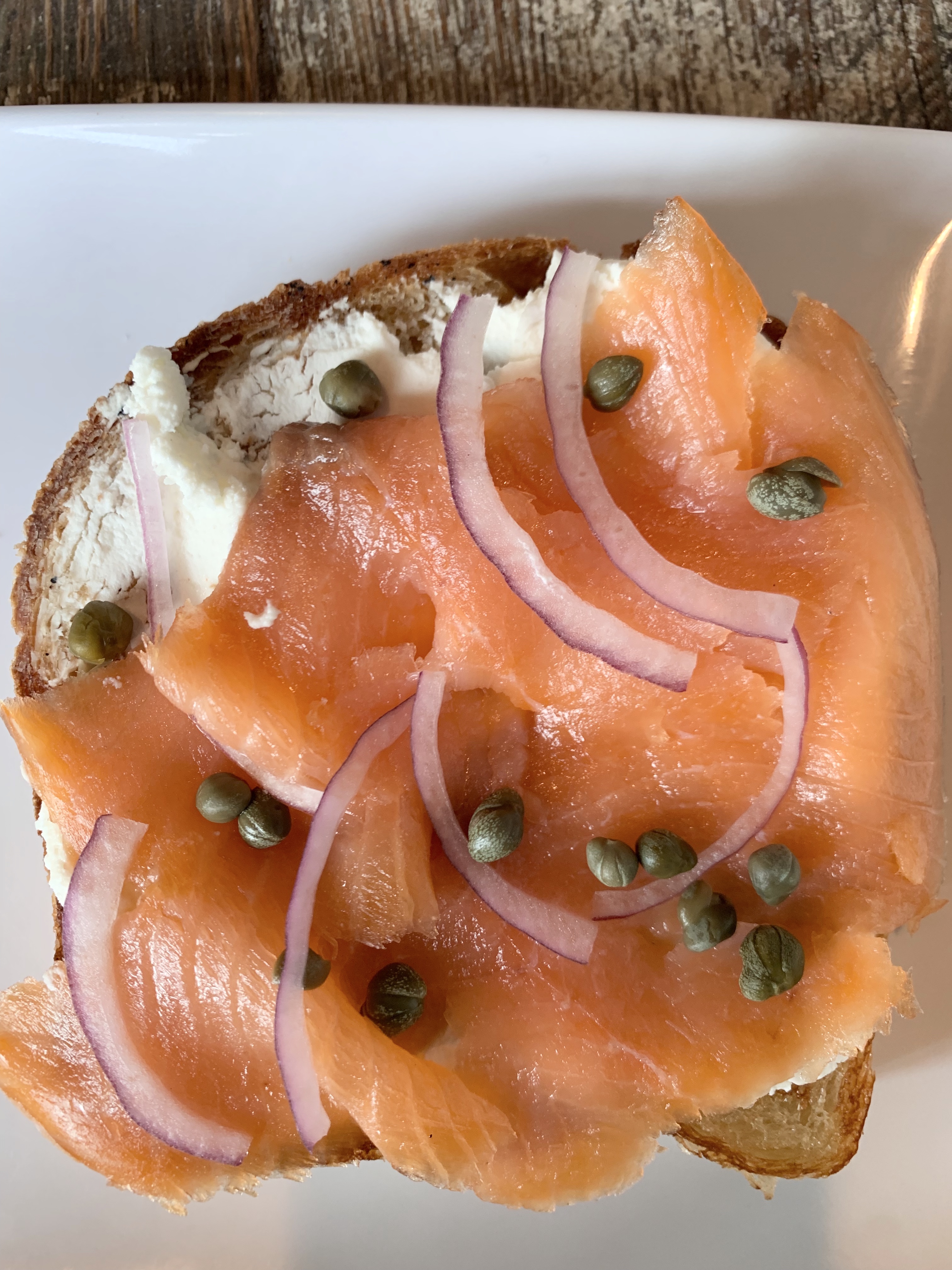 Order Smoked Salmon Toast food online from Village Bakery & Cafe store, Victor on bringmethat.com