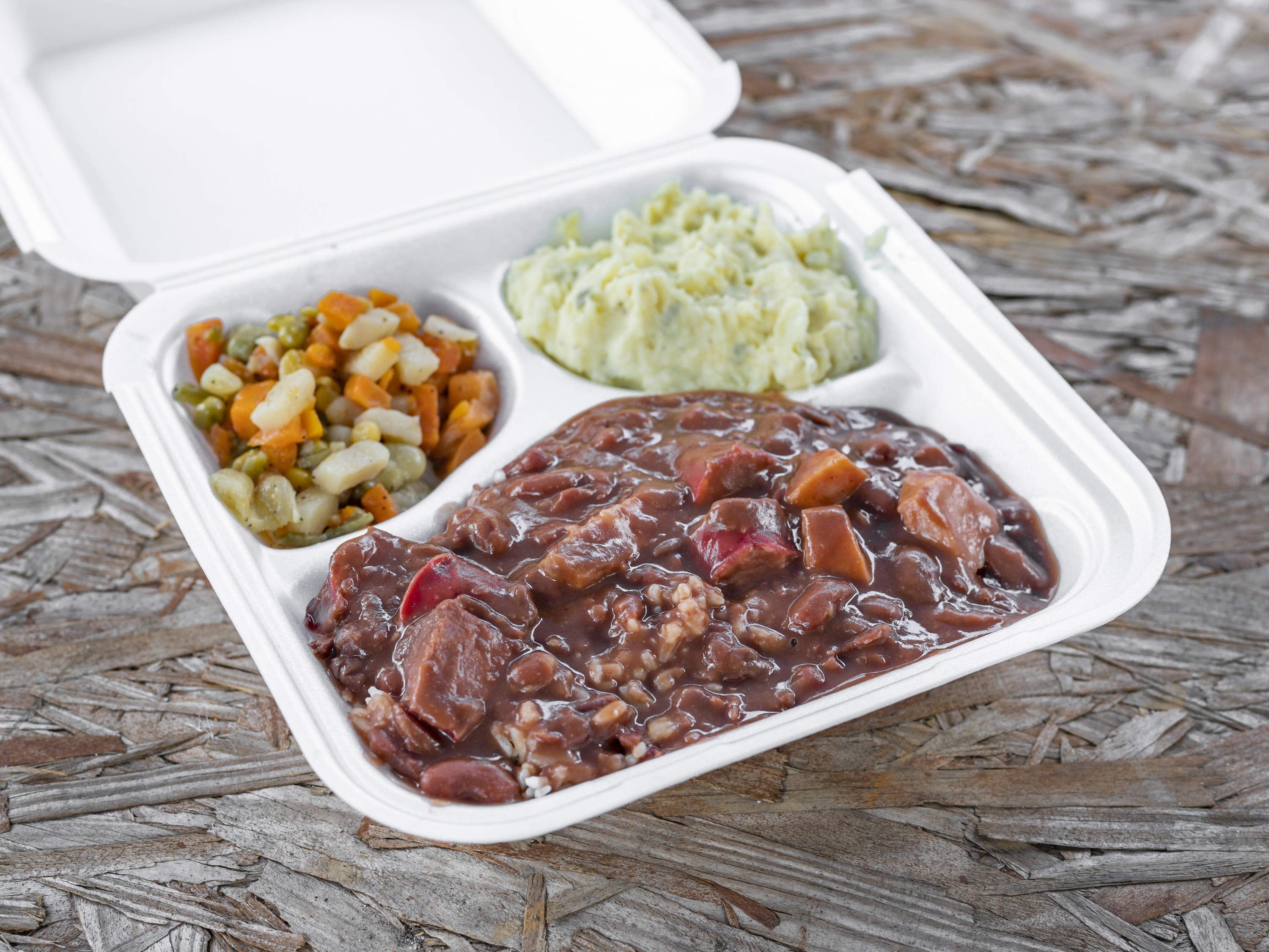 Order RED BEANS AND RICE PLATES food online from Shugga Shacc Llc store, Baker on bringmethat.com
