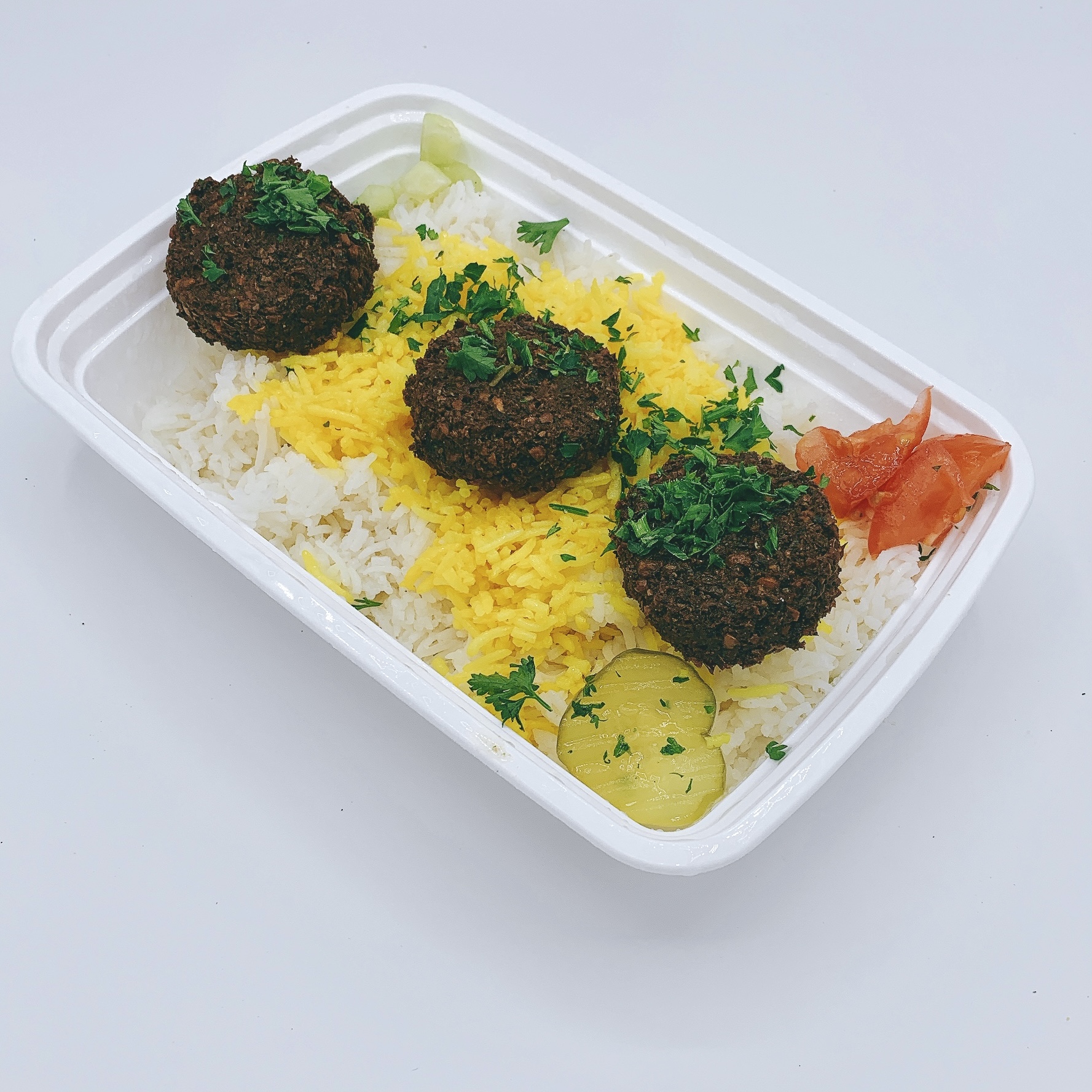 Order Falafel Over Rice food online from Heroes Meal store, Midland on bringmethat.com