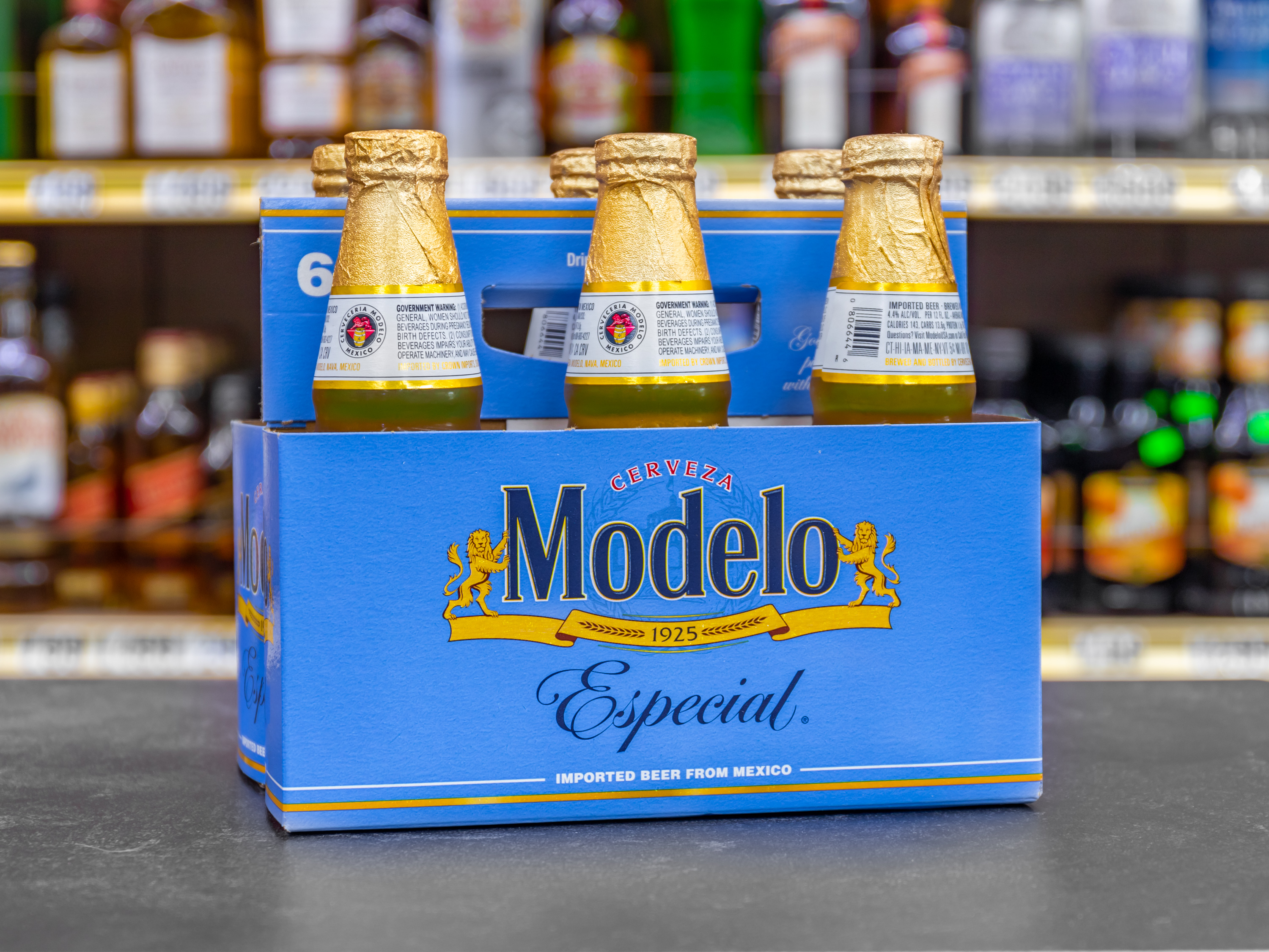 Order Modelo Especial, 6 Pack 12 oz. Bottle Beer  food online from Crown Empire Liquor store, Costa Mesa on bringmethat.com