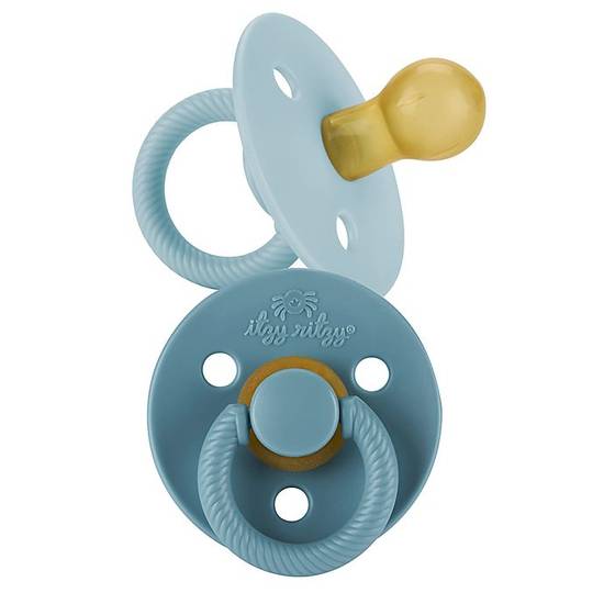 Order Itzy Ritzy® 2-Pack Natural Rubber Pacifiers in Blue food online from Bed Bath & Beyond store, Lancaster on bringmethat.com