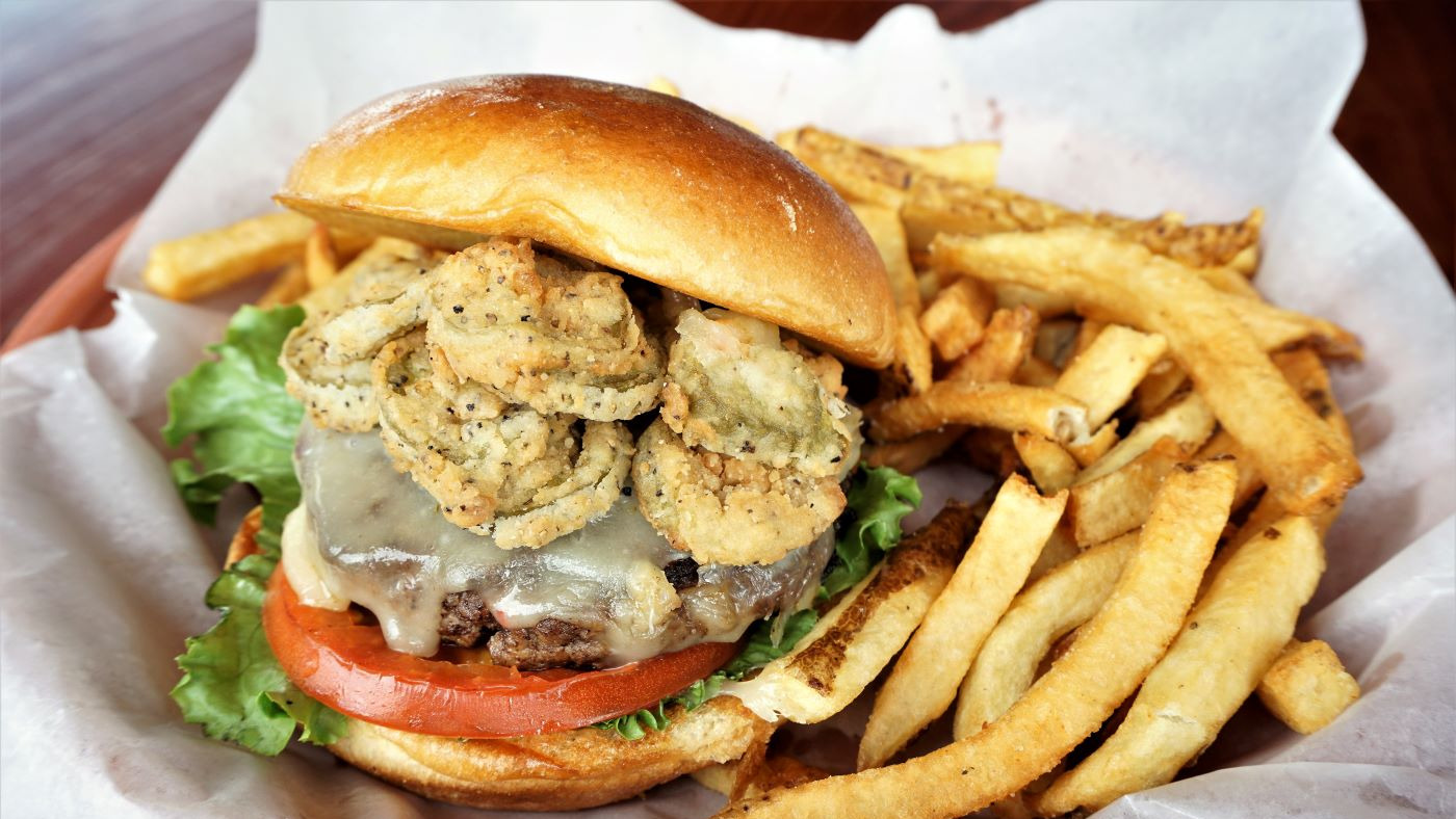 Order Firehouse Burger food online from Kickback Jack's store, High Point on bringmethat.com