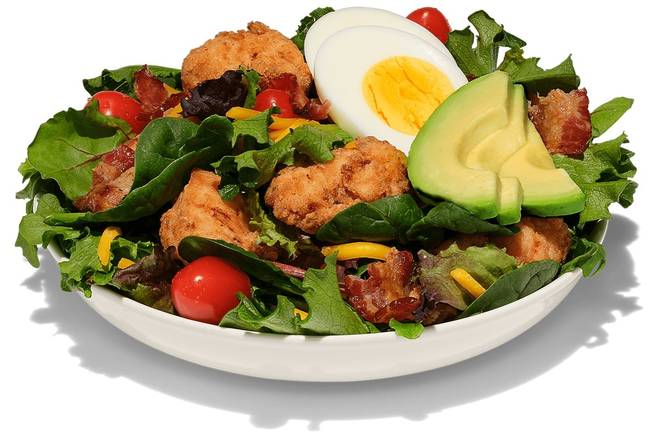Order Crispy Chicken Cobb Salad food online from Hat Creek Burger Co. store, Lakeway on bringmethat.com
