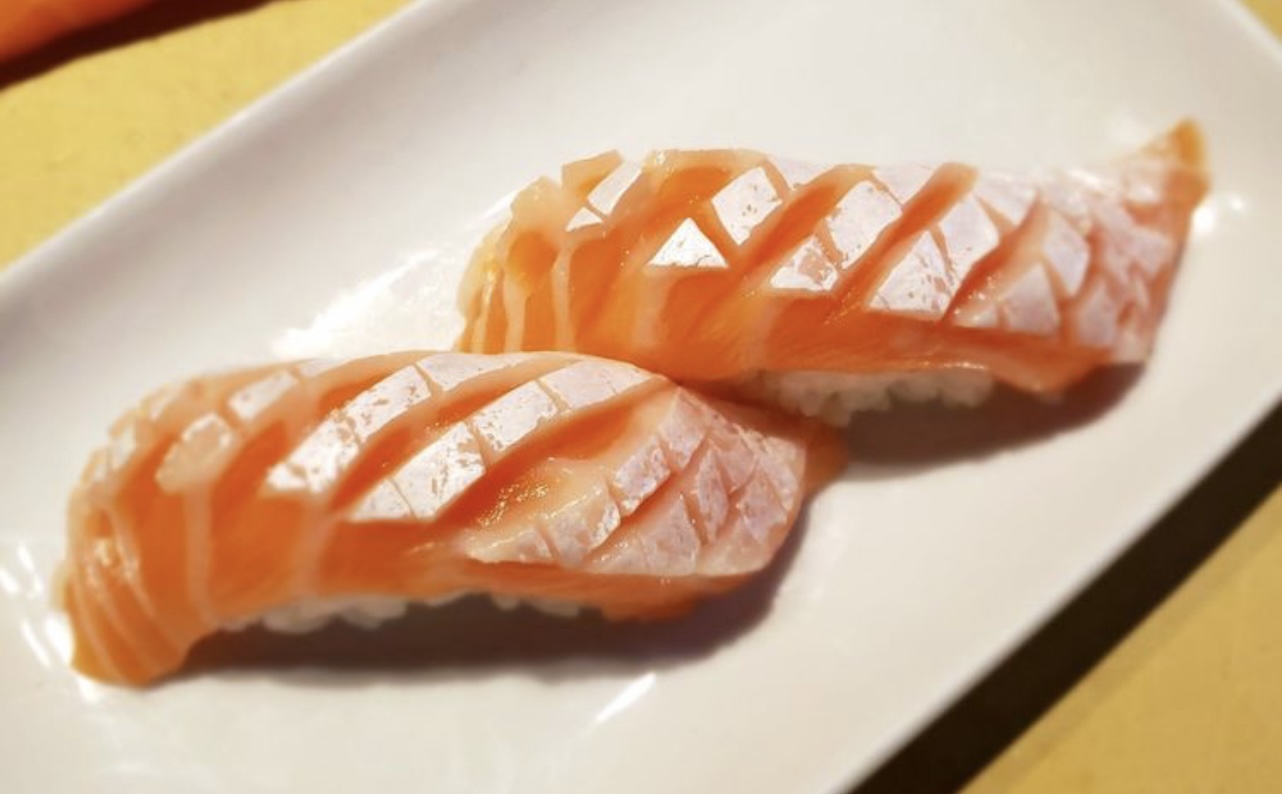 Order Salmon Belly Sushi food online from Bad Sushi store, Los Angeles on bringmethat.com