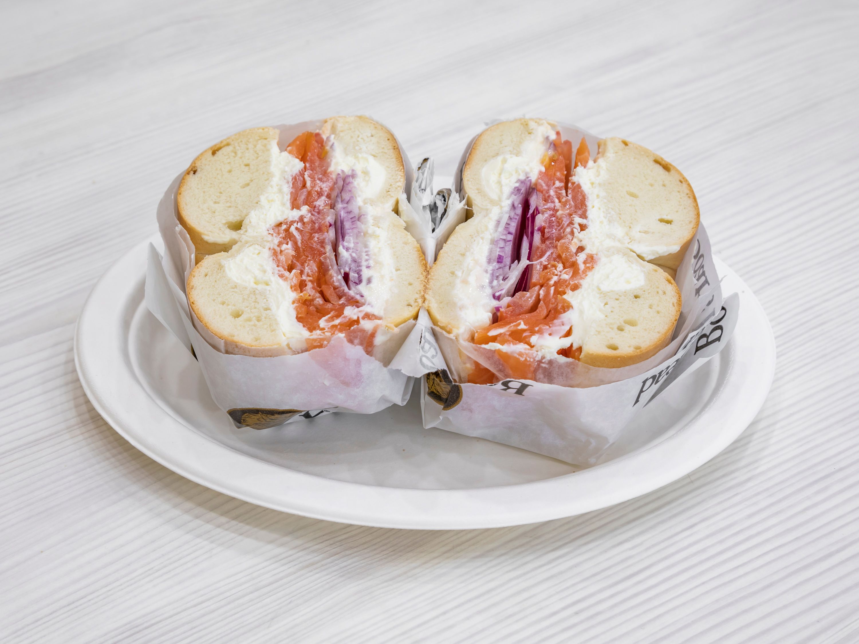Order Smoked Atlantic Nova Sandwich food online from Bagel Boss store, New York on bringmethat.com