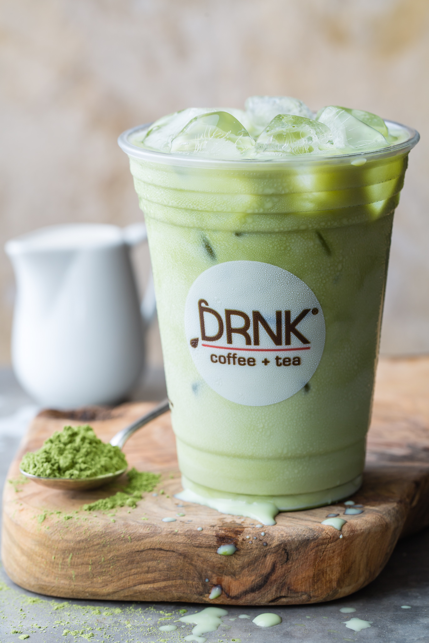 Order Iced Matcha Green Latte food online from Drnk Coffee + Tea store, Sterling on bringmethat.com