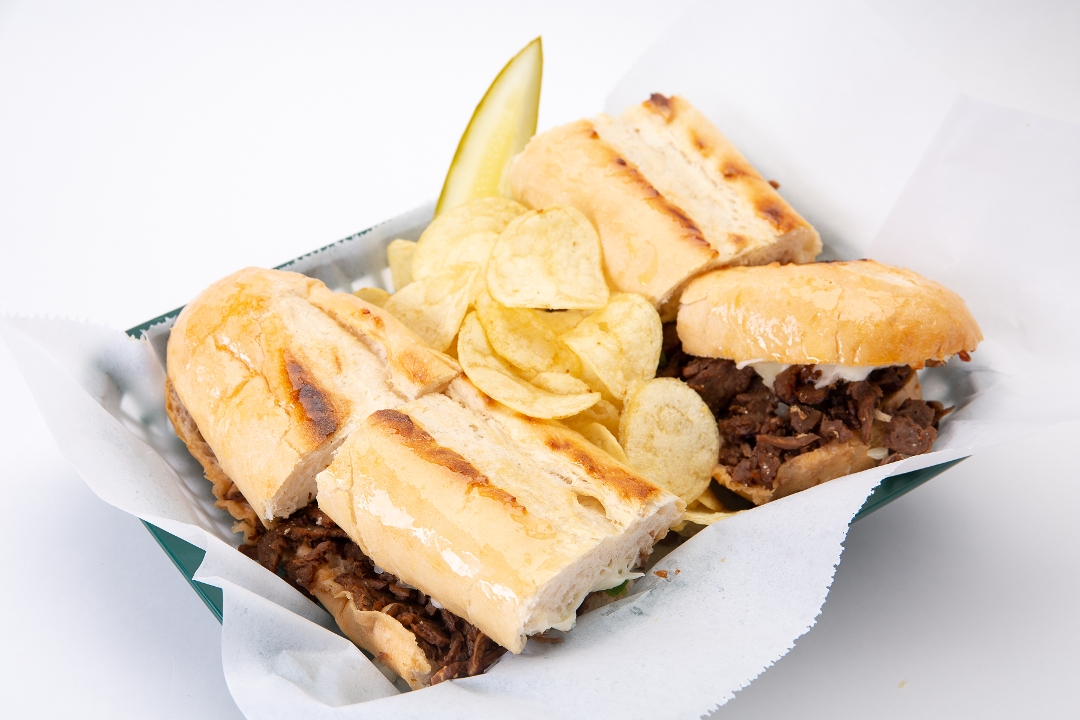 Order 1/2 Philly Steak Subwich food online from Americus Pizza King store, Lafayette on bringmethat.com