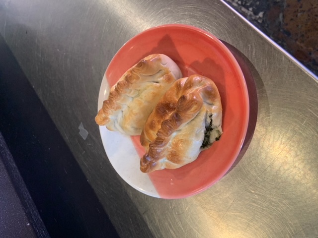 Order 2 Spinach and Cheese Empanadas food online from Dogtown Coffee store, Santa Monica on bringmethat.com