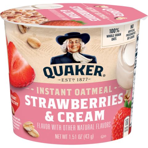 Order Quaker Express Oats Cup Strawberry & Cream 1.51oz food online from 7-Eleven store, San Antonio on bringmethat.com