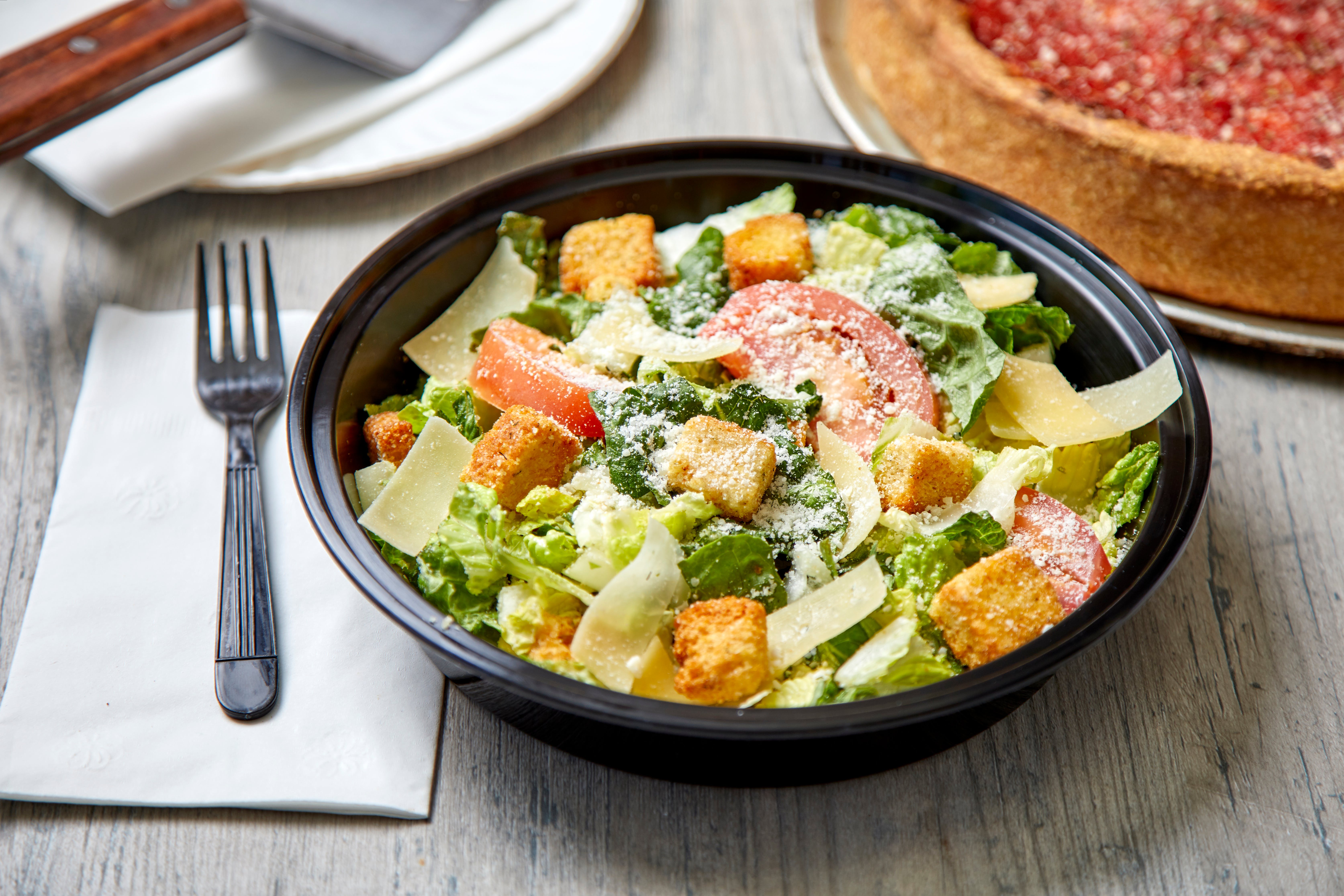 Order Classic Caesar Salad - Individual (Serves 1-2 People) food online from Papa Ray Pizza & Wings store, Addison on bringmethat.com