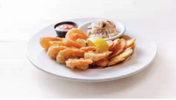 Order Hand-Breaded Shrimp Dinner food online from Gator's Dockside store, Orlando on bringmethat.com