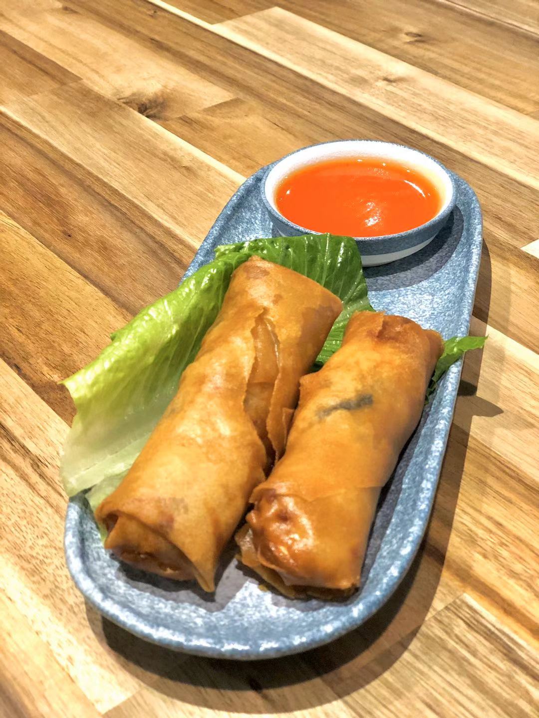 Order 201. Hand Made Fried Spring Rolls with Shrimp food online from Years Asian Bistro & BBQ store, Tucson on bringmethat.com