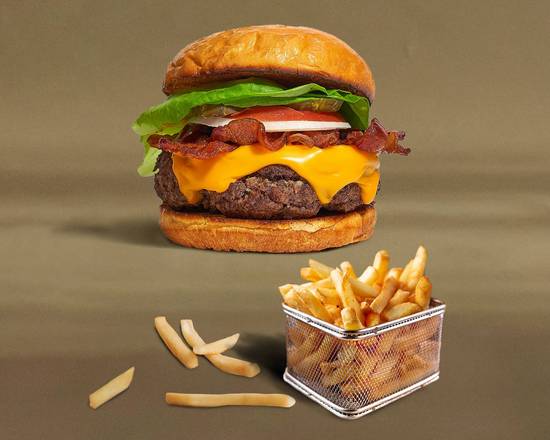 Order Mr. Bacon Burger (Bacon Burger) food online from Bun In A Million store, Dallas on bringmethat.com