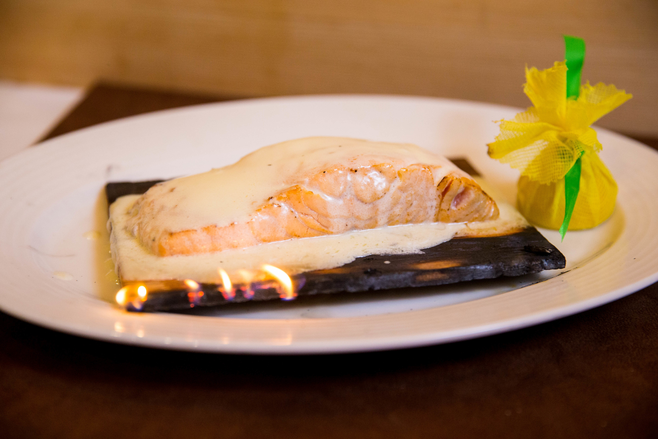 Order Cedar Plank Salmon food online from Kirby Prime Steakhouse store, The Woodlands on bringmethat.com