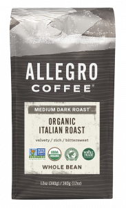 Order Decaf Organic Italian Roast (12 oz.) food online from Allegro Coffee Company store, Oklahoma City on bringmethat.com
